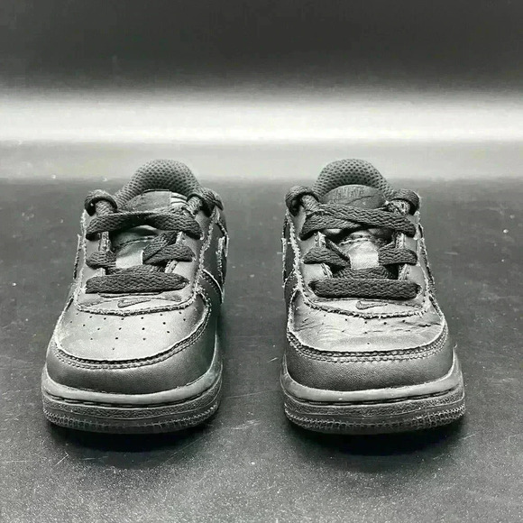 Nike air force 1 low all black toddler 4C casual sporty running walking - Picture 3 of 8